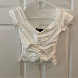 Off shoulder flattering crop top